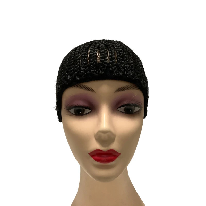 Braided Wig Cap For Crochet Hair Braids Breathable Cornrow Cap for Easier Sew in Weave Hair Glueless Black Cornrow Crochet Wig C 250513
