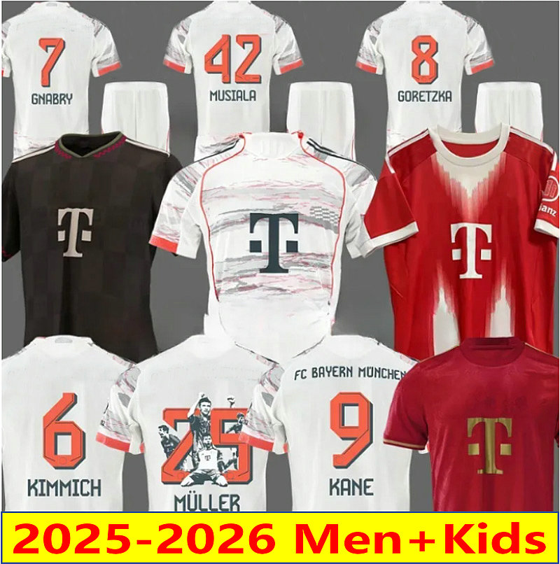25 26 KANE soccer jersey FANS Player Vertion 2025 2026 MUSIALA DAVIES SANE KIMMICH MULLER GNABRY 125th anniversary football shirt Men Kids sets uniforms