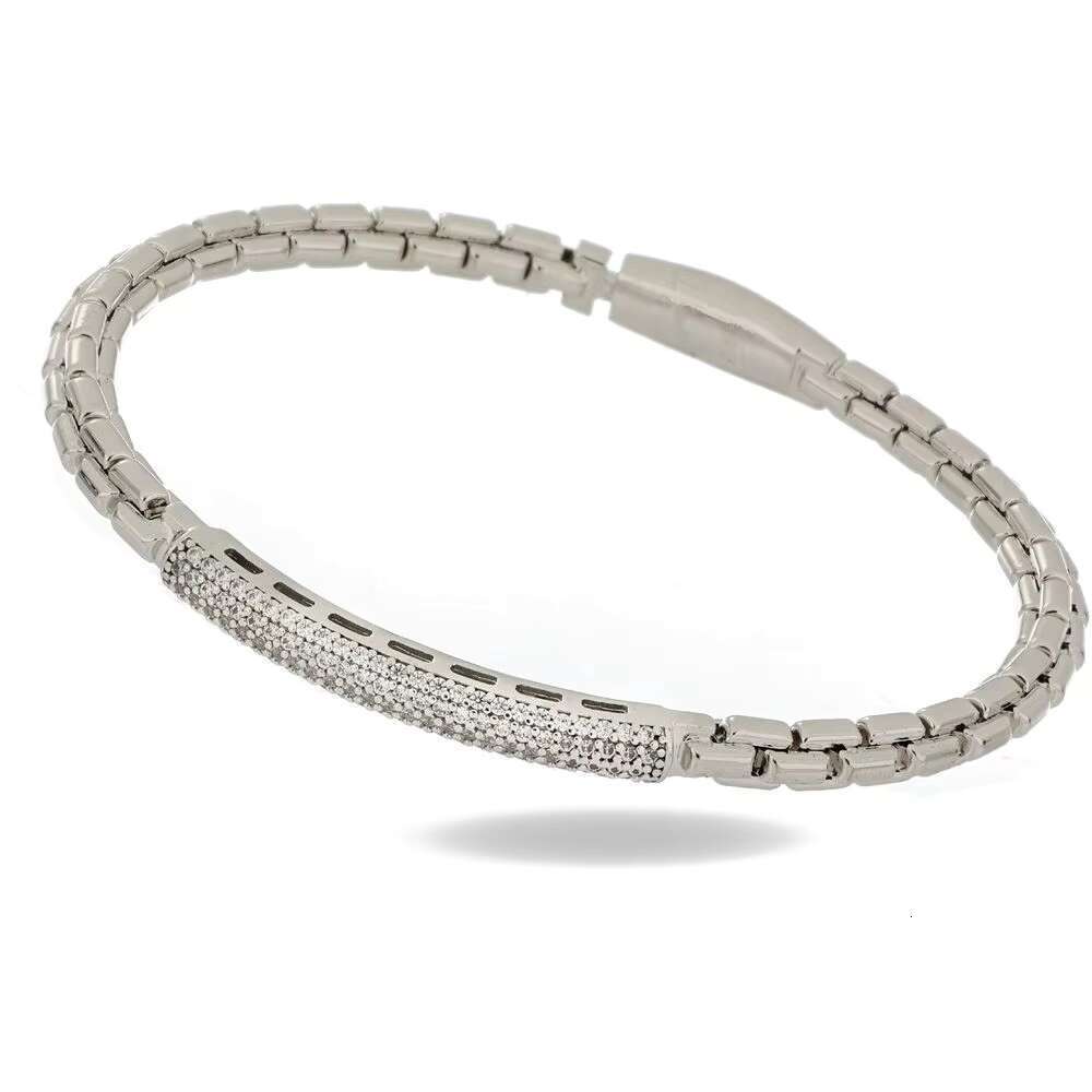 Made in Italy, sier bracelets with shiny paving details for each design