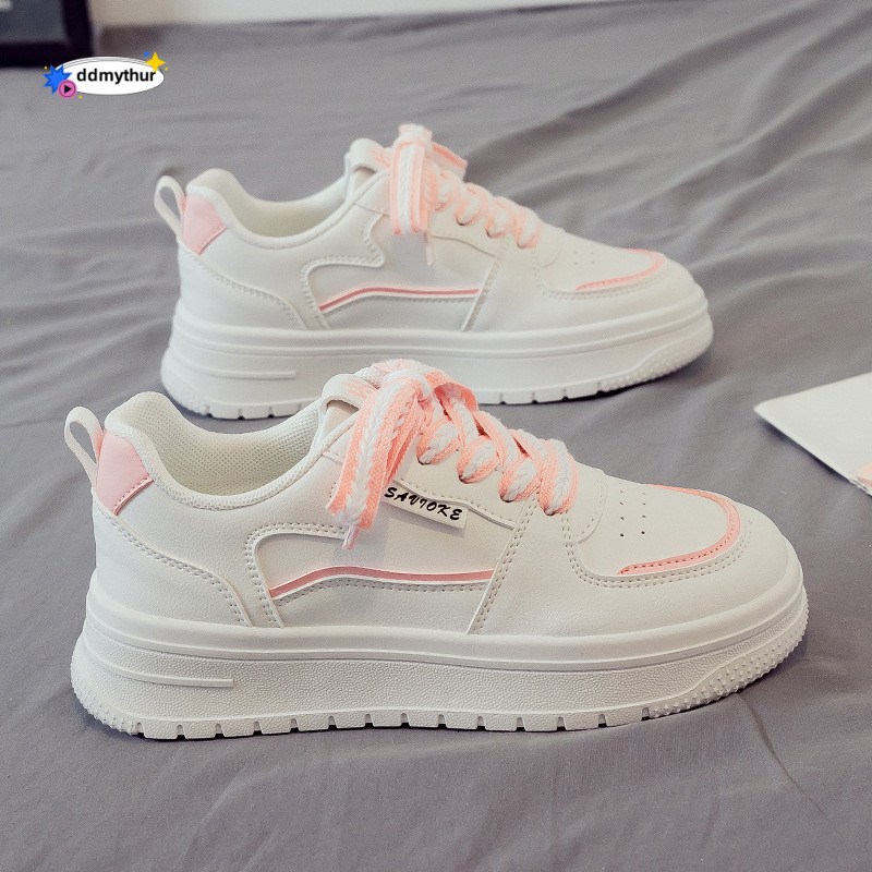 2025 New White Women's Breathable Versatile Sports Leisure Board Shoes Soft Bottom Spring and Autumn ddmythur