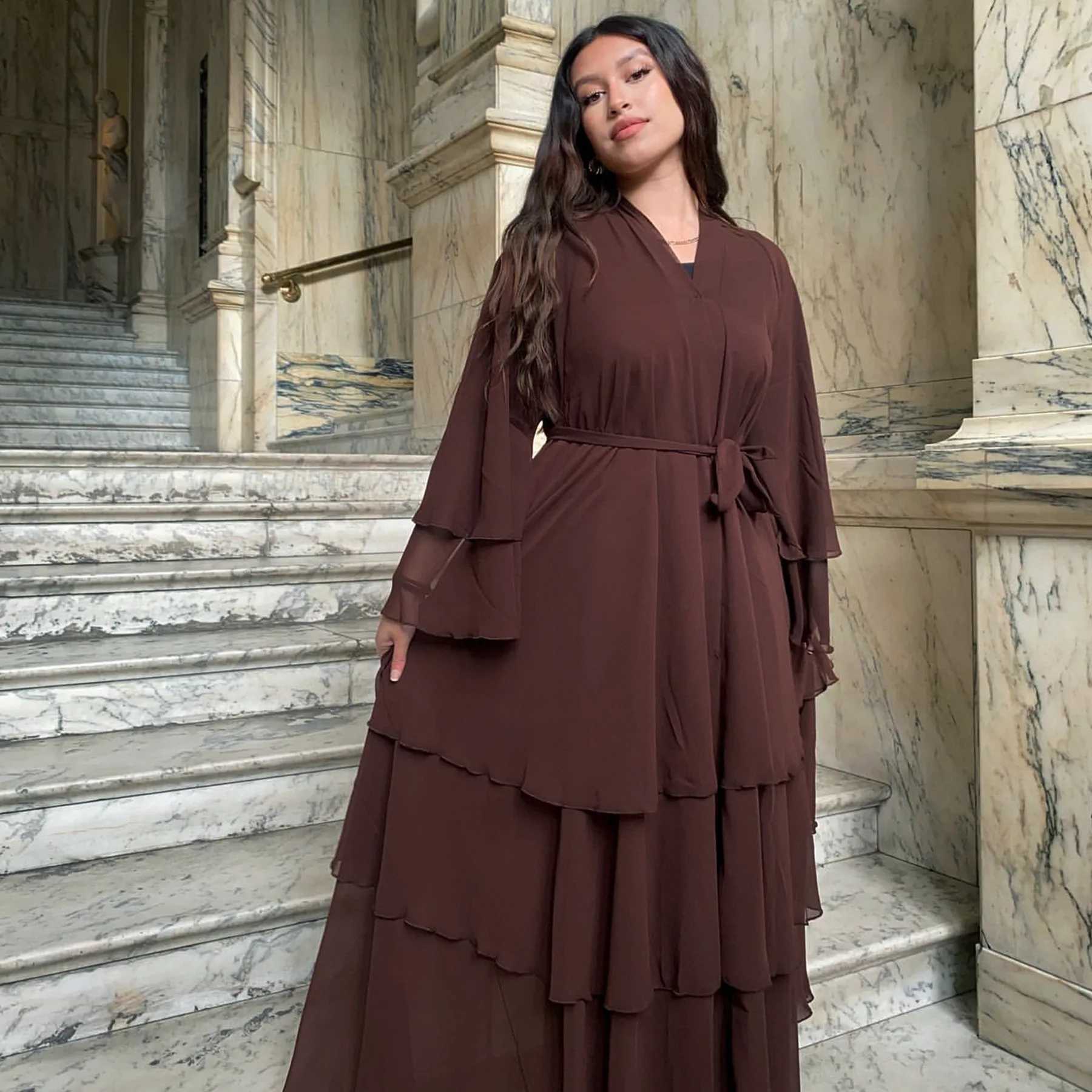 2025 Ramadan Dubai Muslim Modest Cardigan Coat Eid Arab Open Abaya Dress Islamic Turkey Ka Women Caftan Robe Kimono Clothing X250514