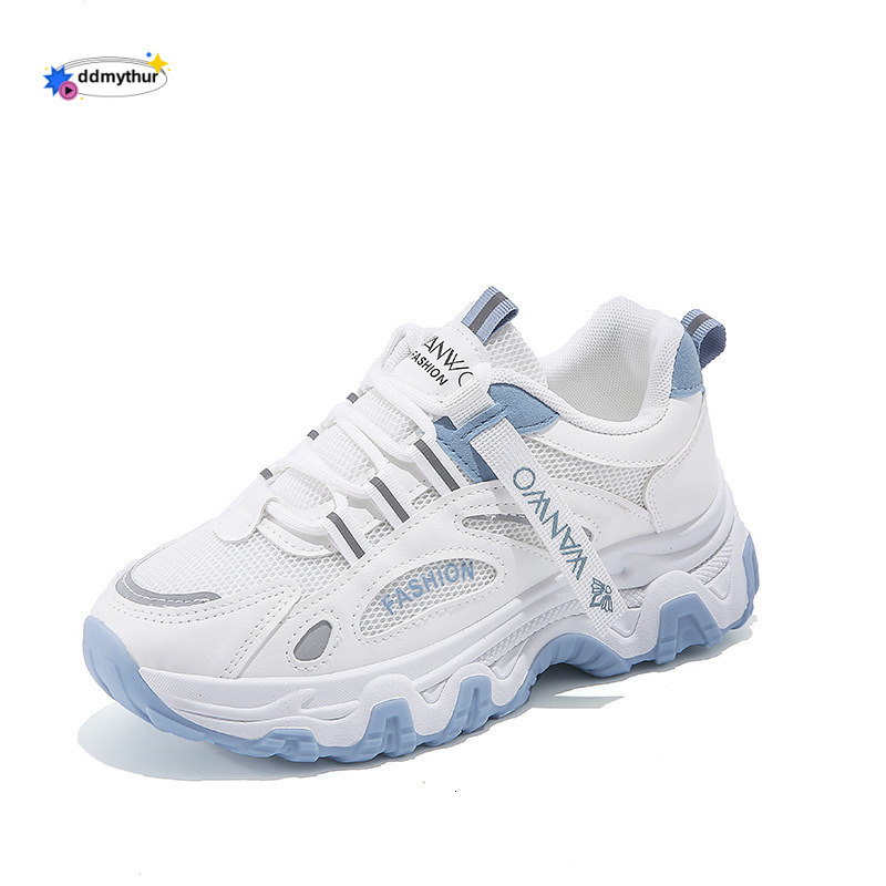Instagram Korean Edition Dad 2024 Spring and Autumn New Student Sports Women's Trendy Elevated Mesh Casual Shoes Q7811 ddmythur