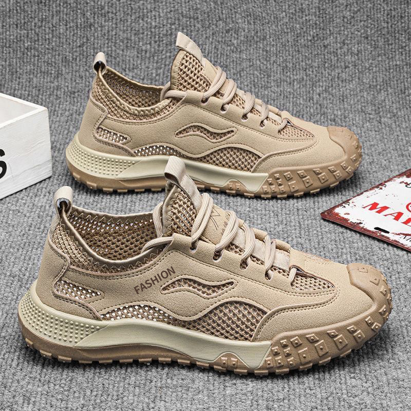 Protection Men S Summer Breathable Perforated Mesh Sports Shoes Anti Slip And Wear Resistant Casual Outdoor Work Board Casual Shoes Shoes Ddmysaturn