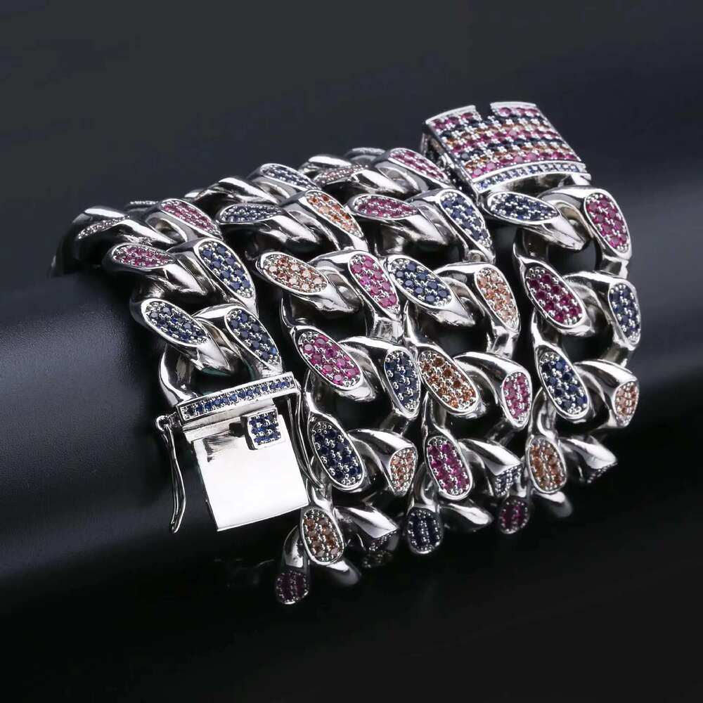 Hip hop men's necklace&gold bracelet ankle stainless steel chilled pyroxene sier Cuban chain