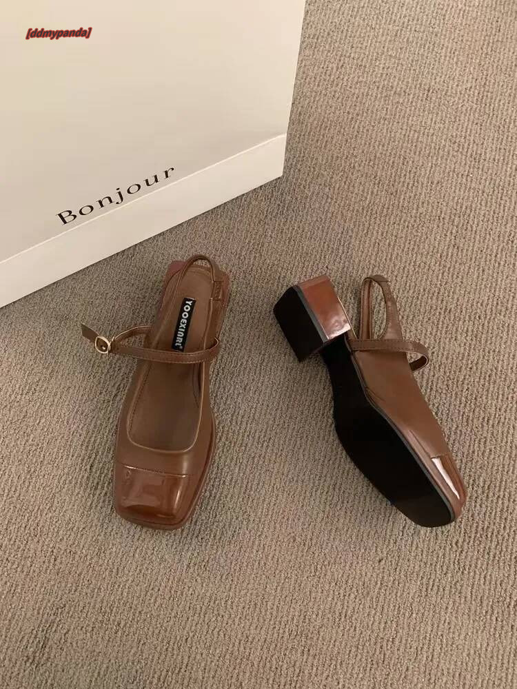Mary Jane Women Pumps Elegant er Chunky Heel Square Toe Office Dress Shoes Party Loafers Woman atos De Mujer 240904 ddmypanda