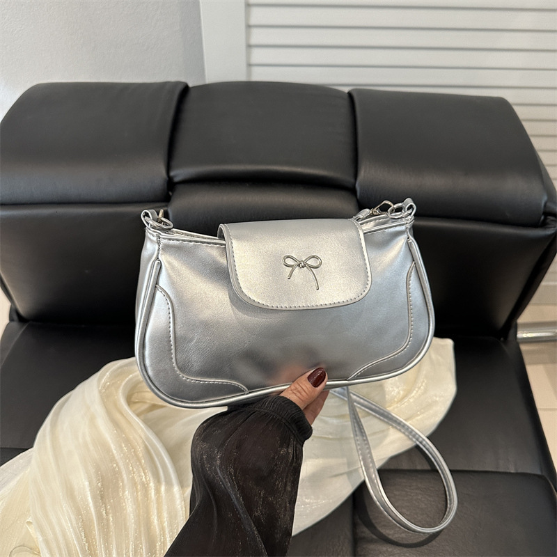Bow Underarm Women's New 2025 Fashionable New Free Delivery Designer Bag Texture Luxury Bag Casual Shoulder Bag Crossbody Small Square Bag