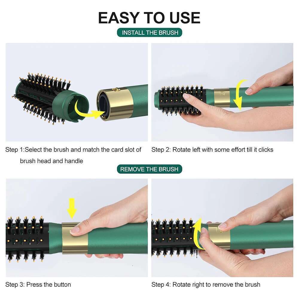 Hair Dryer Brush Detachable 5-in-1 Styling Drying System, Quick Drying, Curl Smoothing & Styling, Automatic Curls