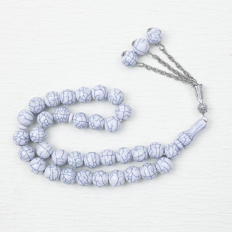 33 classic acrylic Muslim praise Buddhist beads, men's car hanging bracelets, trendy handheld prayer beads