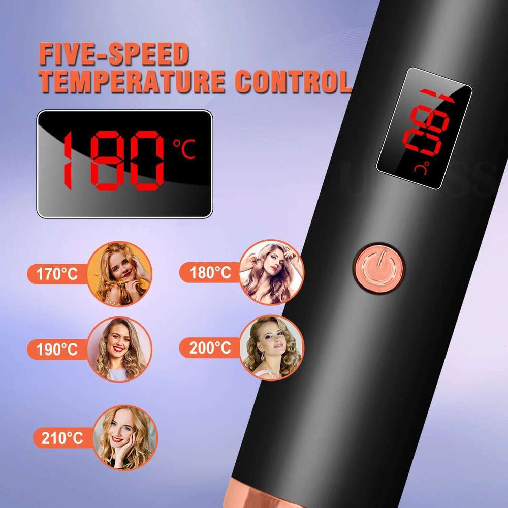 Professional 3 In 1 Fast Heat Curly Iron Tools Devices Speeds 410 F Multifunctional Hair Styling Appliances Brush for Women