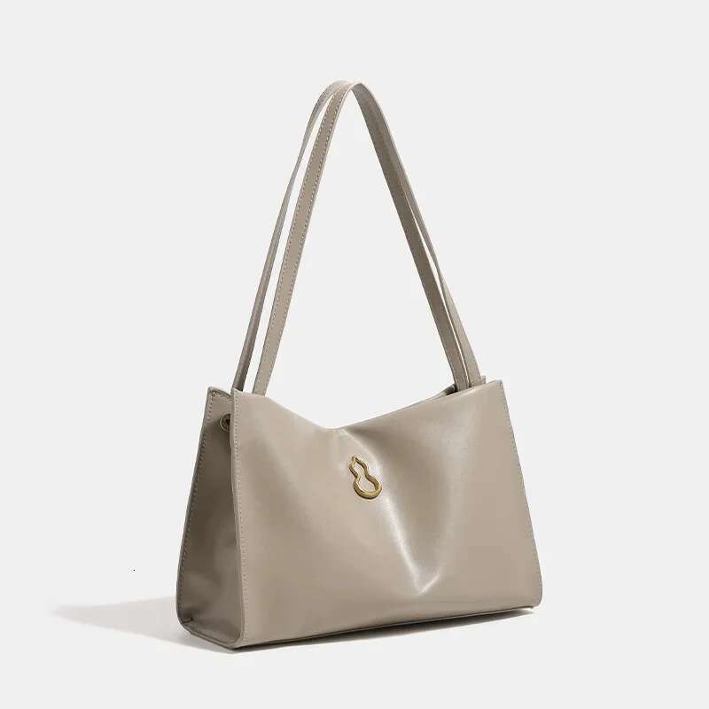 Nichedesign Large Capacity Versatile Commuter Soft Single Shoulder Underarm Bag Of Sensation Half Slope Gourd Tote Ba