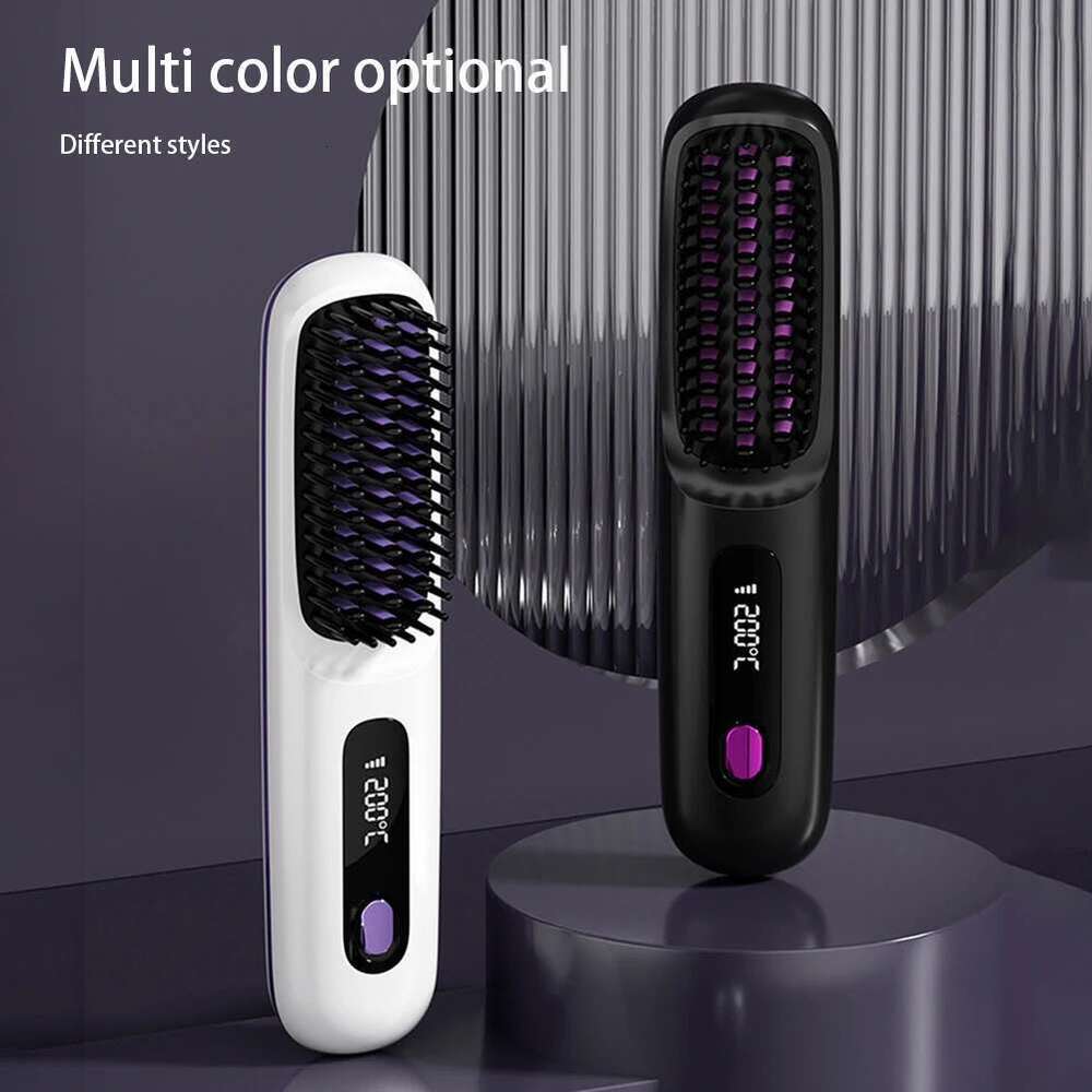 Straightening Comb With Digital Display 3 Level Adjustables Flat Irons Hair Styling Tool