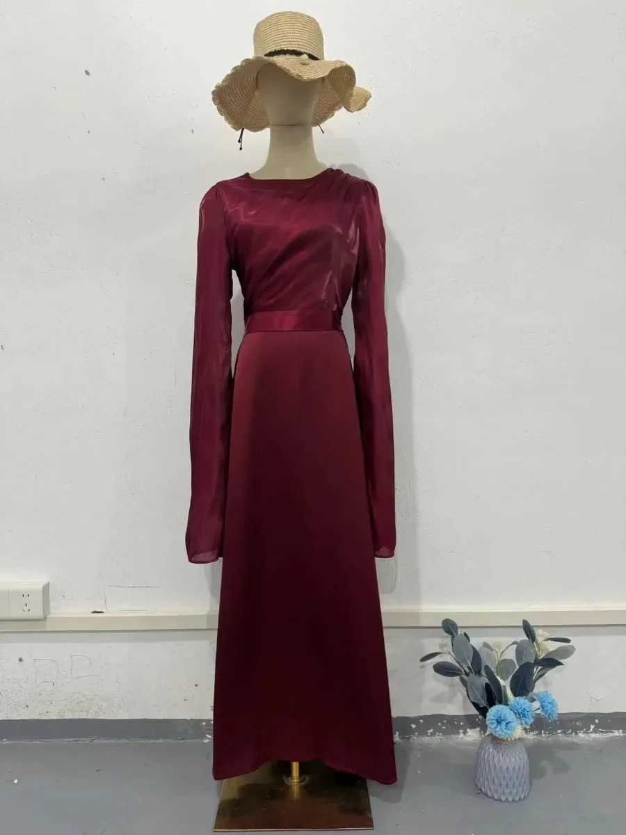 Satin Women Party Dress Jalabiya Slim Dubai Ramadan Morocco Abaya Summer Dresses Kaftan Islam Vestidos Arab Eid Muslim Robe 2024 X250514