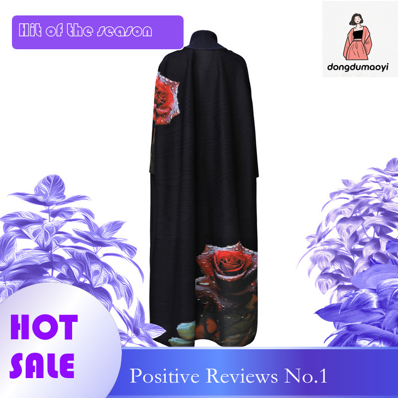dongdumaoyi Arab Robe Fashion Folded Printed Waist Cardigan Dubai Tourist Dress Summer robe