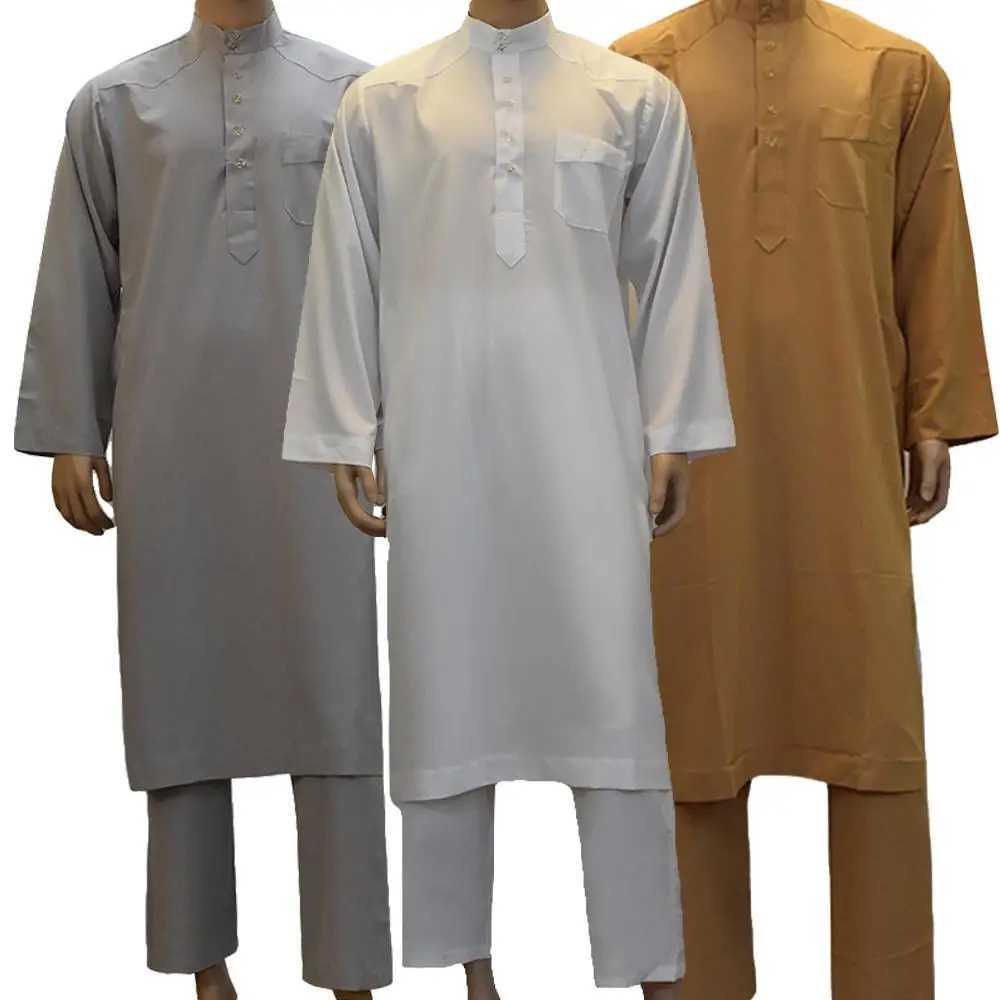 Jalabiyat Ramadan Mens 2023 Pakistan Two-piece Set Moroccan Caftan Arabic Abaya for Men Saudi Dresses Muslim Sets Dubai Clothing X250514