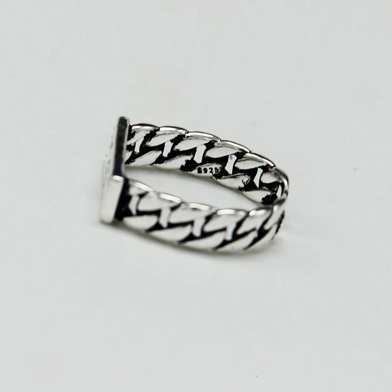 Vintage Silver Color Metal Punk Letter Open Rings n Finger Rings for Women men Party Jewelry Gifts LETTER 250509