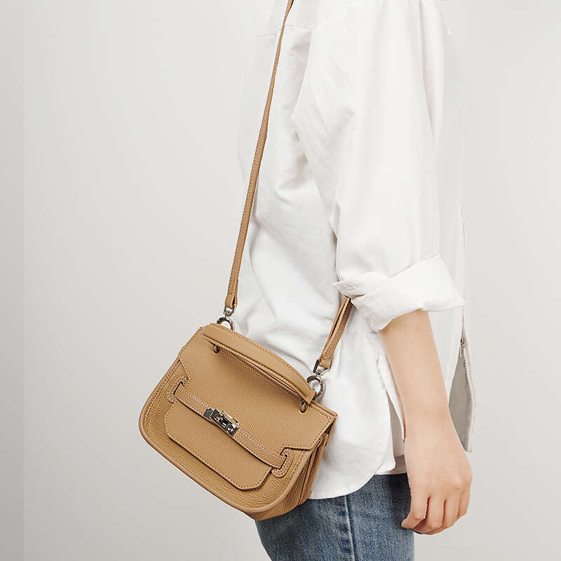2025 New Mini Small Box Bag With Layered Cowhide Under The Armpit Single Shoulder Crossbody And Genuine Leather For Women