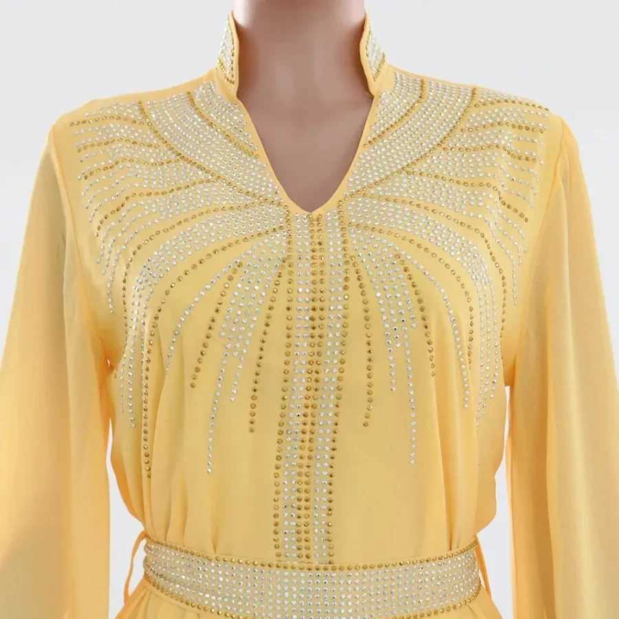 Luxury Abaya Diamonds Muslim Elegant Women Dresses Caftan Moroccan Dubai Kaftan Gown Evening Party Eid Long Maxi Dresses X250514