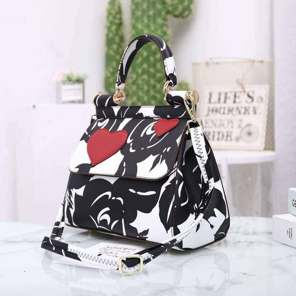 Classic Women Frame Handbag Leather Printing Shoulder Messenger Totes Ladies Bags Bolsa Feminina Art Print