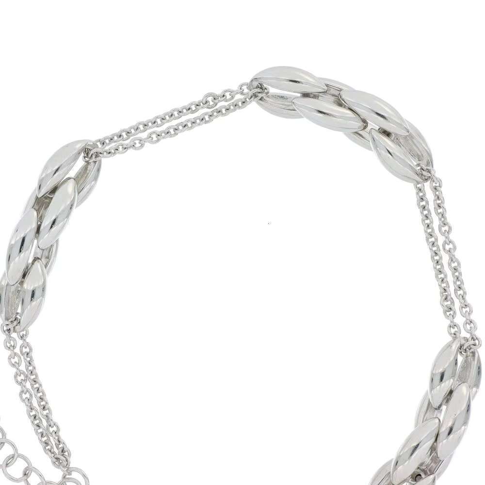 Made in Italy Sier Bracelet with a Delicate Double-chain Design Elegance Redefined