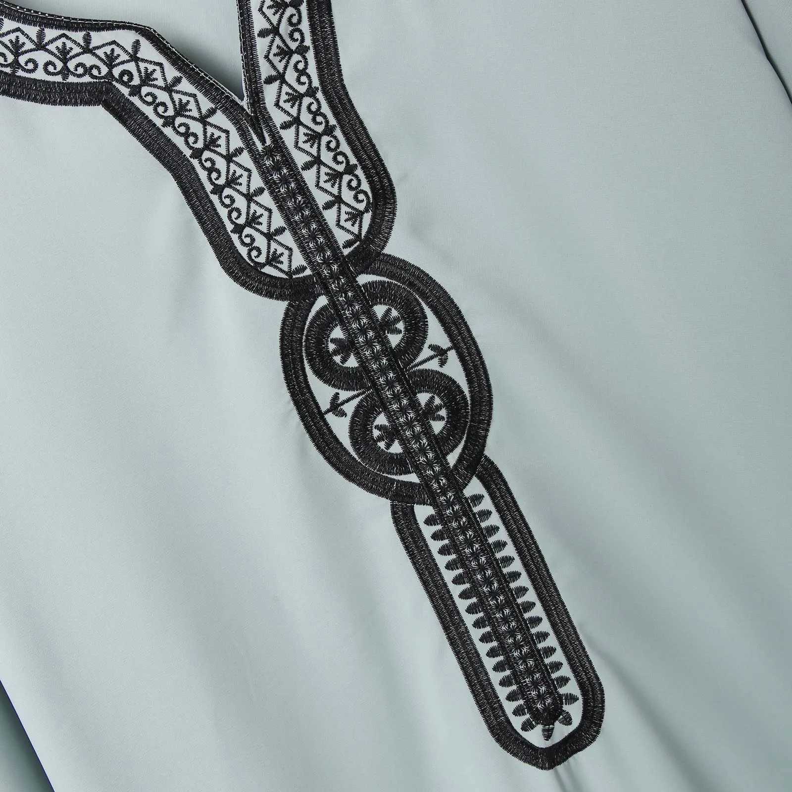 Muslim Embroidered Dress MenS Robe Kameez Dubai Muslim ManS Clothing Abaya Arabic Jubba Qamis Islam Jubba Thobe X250514