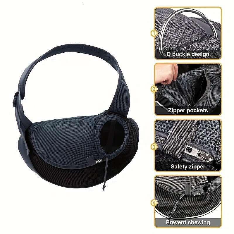 Dog, Cat, Pet, One Shoulder Crossbody Breathable Portable Chest Bag, Travel Backpack, Cat and Dog Outing Bag