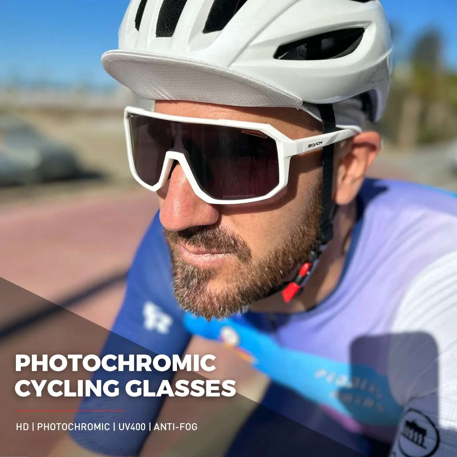 SCVCN Photochromic Sunglasses MTB Glasses Road Bike Cycling UV400 Goggles Men Women Outdoor Bicycle Sports Eyewear New