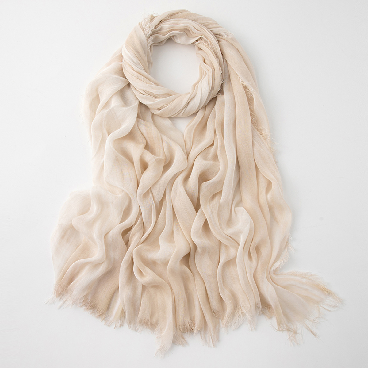 K713Cross-border popular summer Bohemian style solid cotton and linen scarf for women beach travel sunscreen beach towel shawl