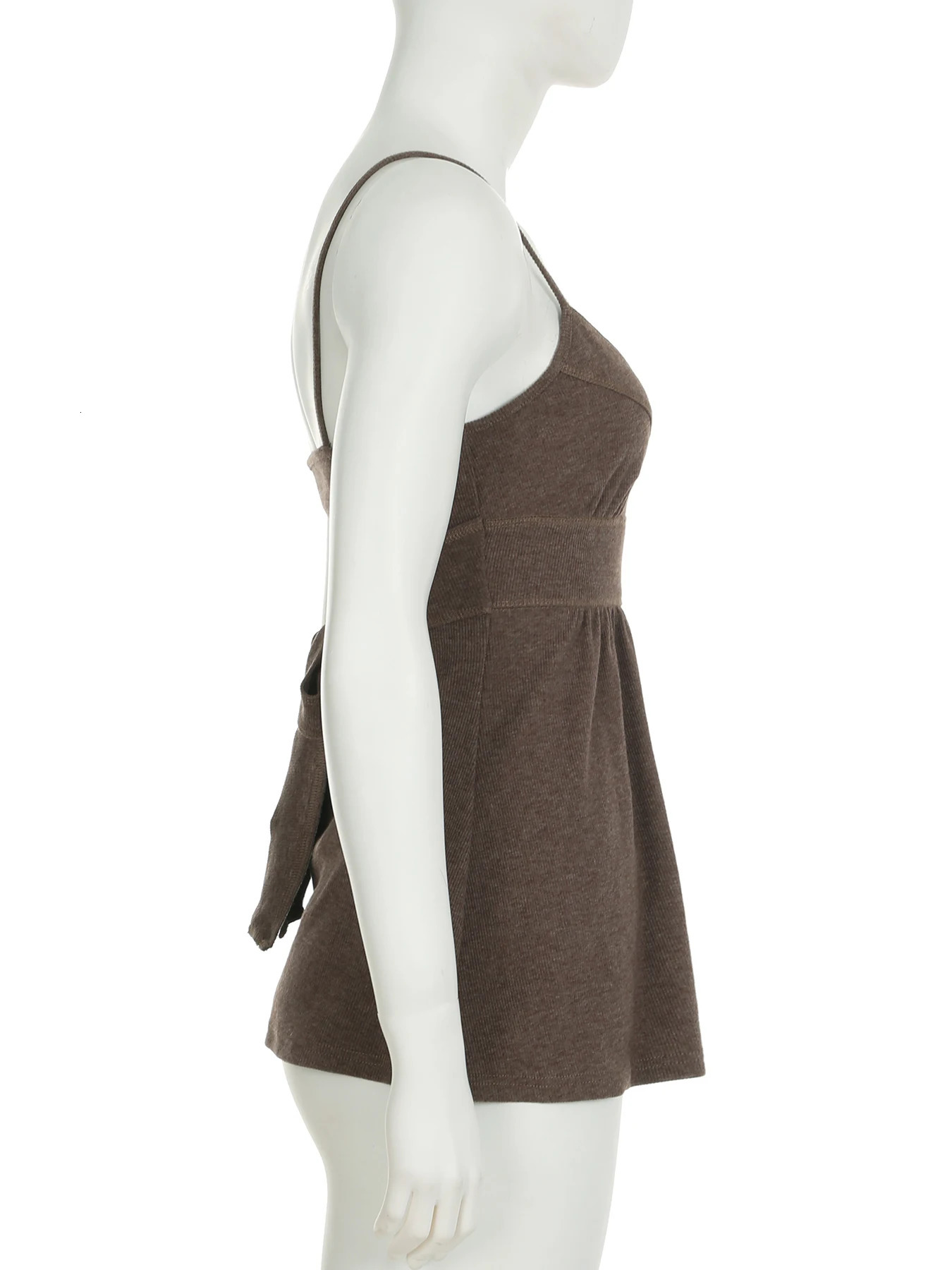 IAMSURE Retro Casual Solid ALine Camis Top Sexy Slim Vneck Sleeveless Vest 2024 Summer Fashion Street Clothing Women 250506