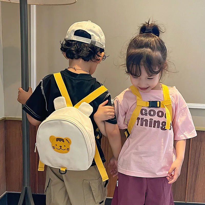 Canvas Baby Backpacks Kindergarten School Bag Bear Bunny Korean Anti-lost Kids Bags for Girls Boys Children Backpacks for Travel 250514