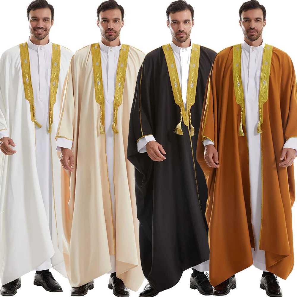 Ramadan Abayas for Prayer Clothes Men Ka Open Muslim Kimono Abaya Turkey Arab Islam Djellaba Robe Musulmane Kaftan Dishdasha X250514