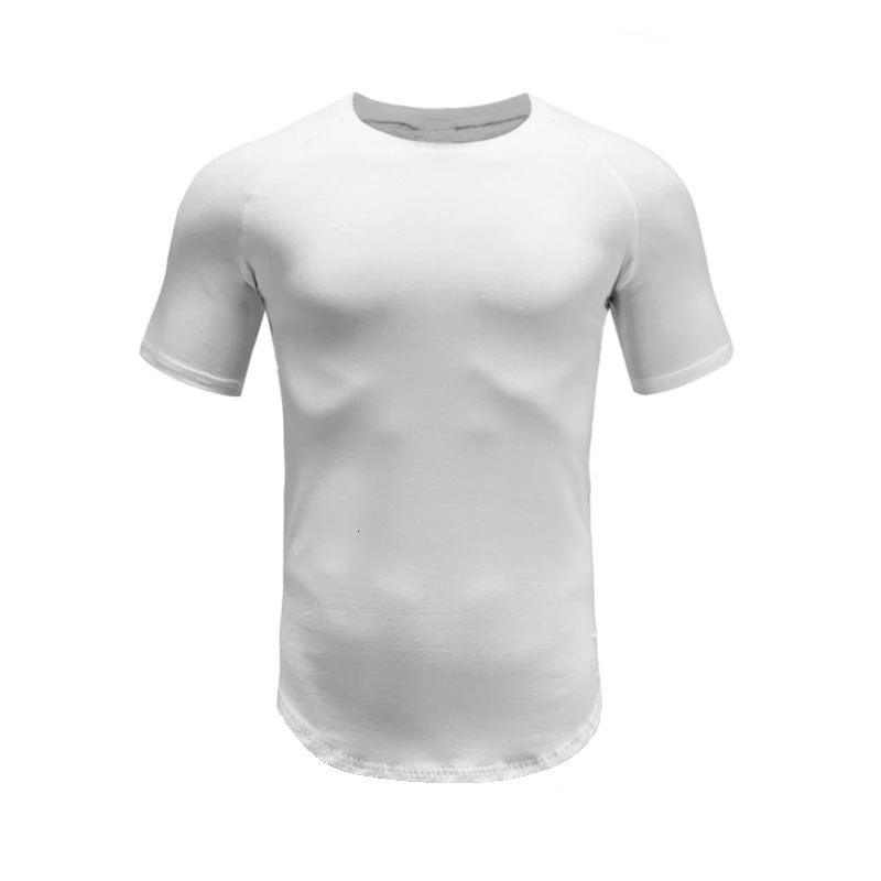 Mens Slim Fit Sports Short Sleeve T-shirt European and American Summer Fashion O-neck Quick-drying Elastic Gym Fitness T Shirt 250513