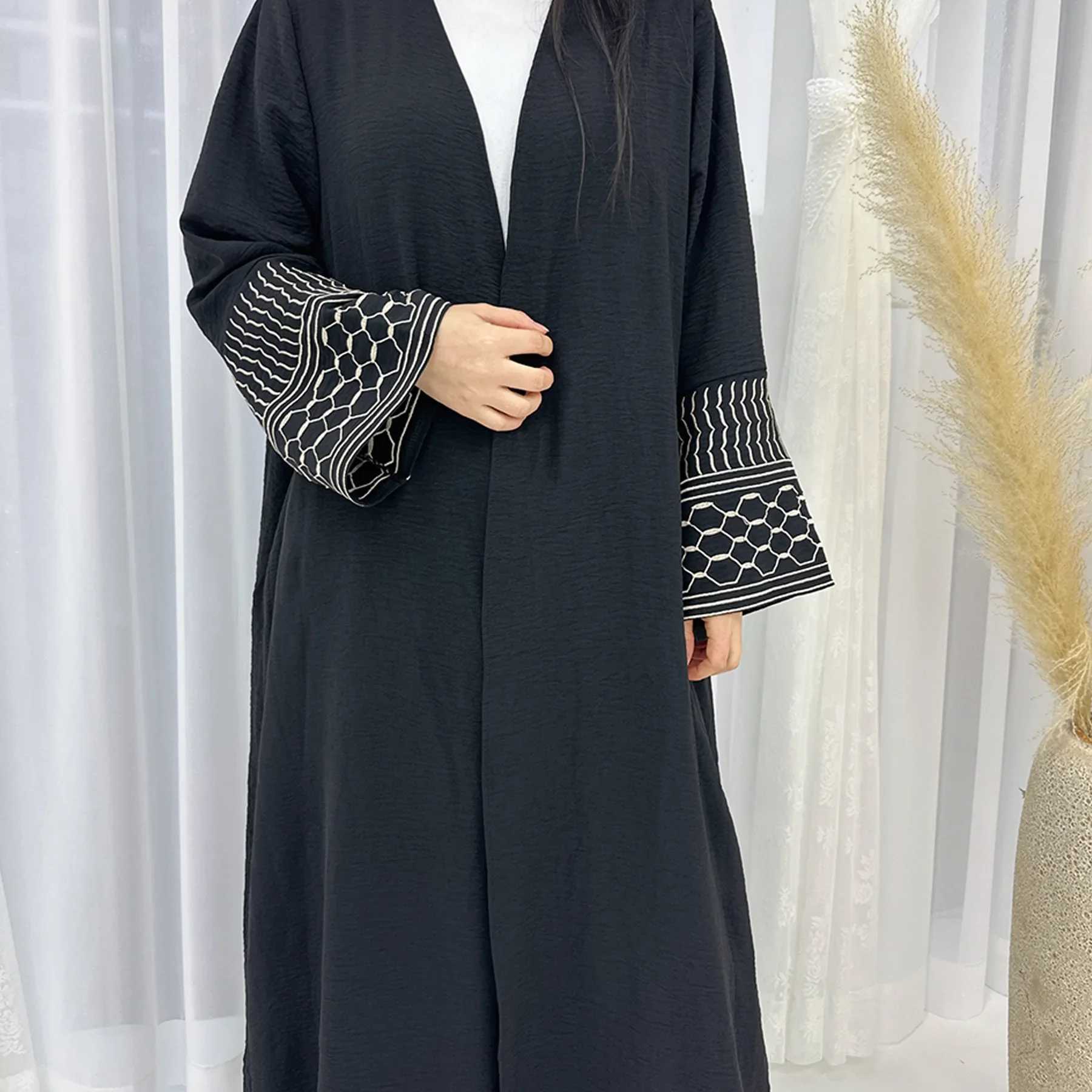 Embroidery Abaya Dubai Kaftan Women Muslim Kimono Cardigan Islamic Jalabiya Saudi Arabic Maxi Dress Eid Ramadan Djellaba Vestido X250514