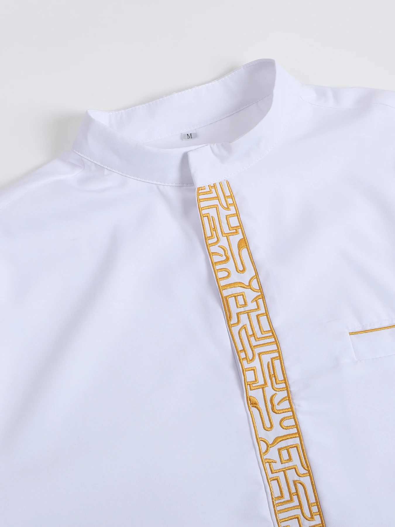 New Muslim Robe Mo Arab Ethnic Wind Sleeve Embroidery Festival Set Casual Men Abaya (M-4XL) X250514