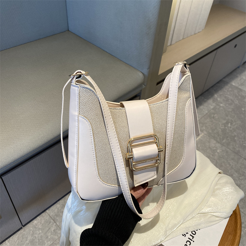 Korean Version Contrasting Color Underarm For Women Spring/summer 2025 New Trendy Fashion Handbag Luxury Bag Single Shoulder Diagonal Cross Bag New Fr