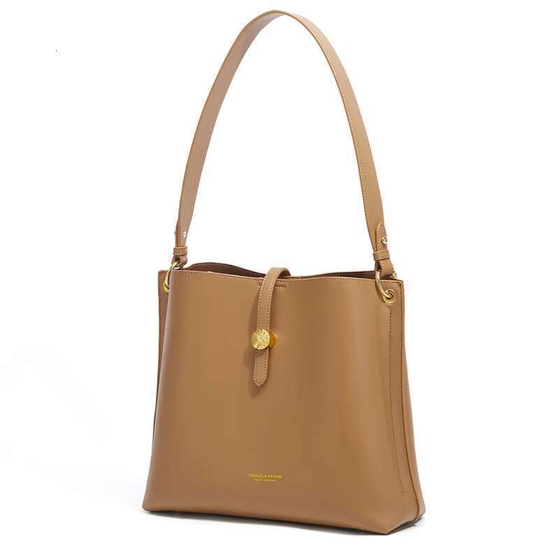 Cnoles Fashion Shoulder Bag Women's Leather Bucket Tote Crossbody with Dual Strap Options Stylish Accessory for Ladies