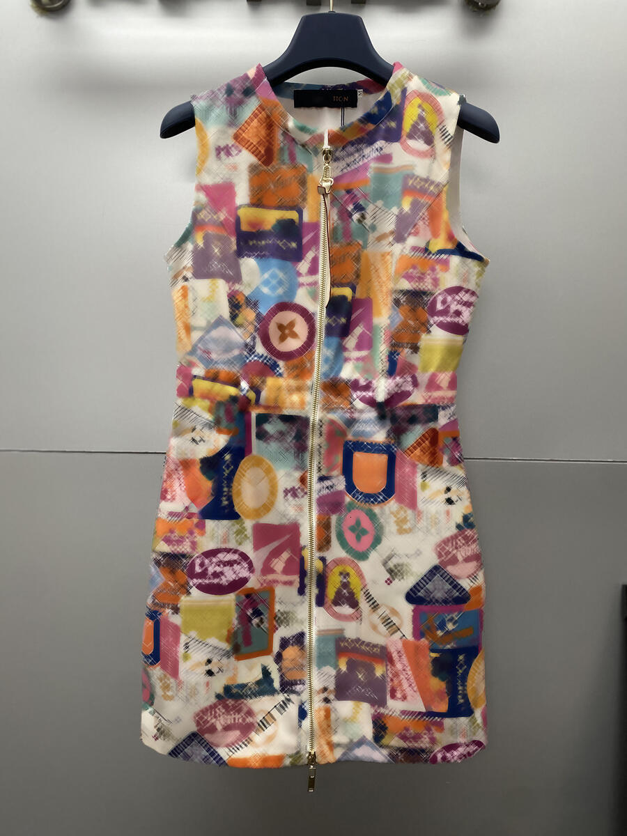 dress designer women luxurious clothing girl summer dresses fashion letter ladies cowboy vest skirt lady bidirectional zipper dress May 13