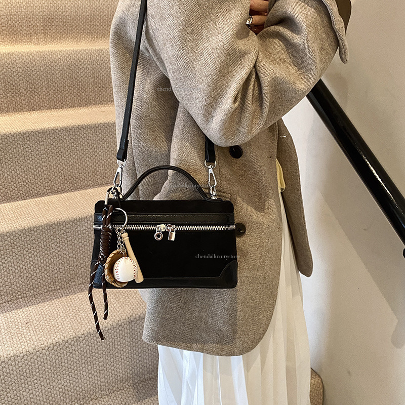 Free Shipping Designer Women's Bag Hand-held Small Square Bag New Fashion Matte Contrasting Color Practical Shoulder Bag Daily Versatile Makeup B