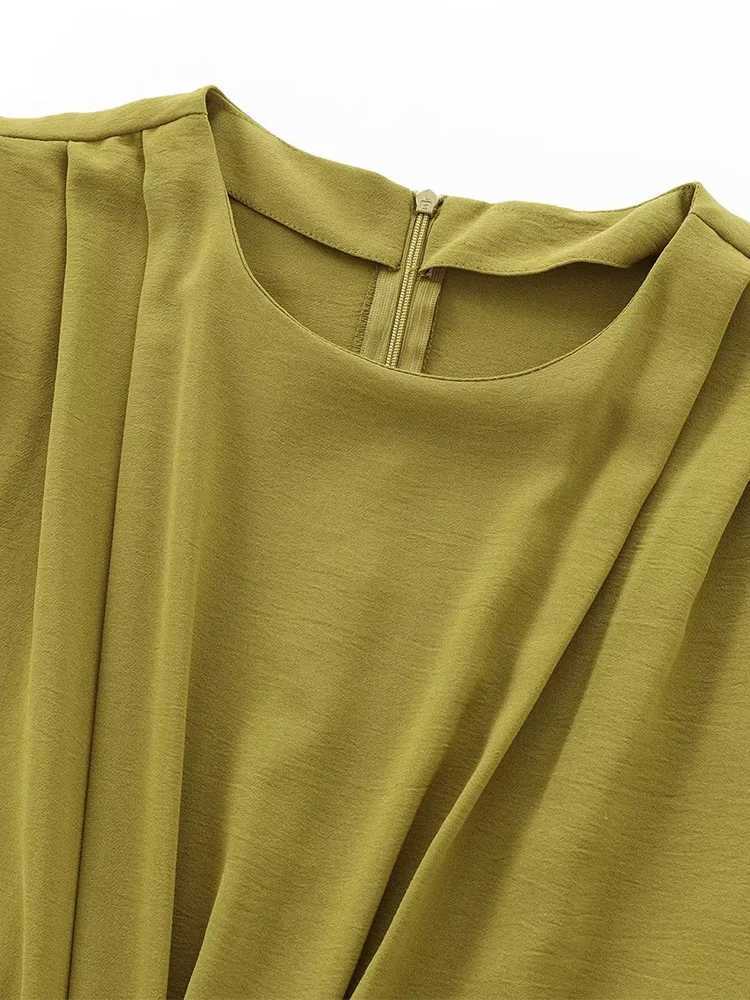 2024 Womens Autumn and Winter New Arrivals Fashion Temperament Open Design Buckle Decoration Sleeveless Long DressXJ250514