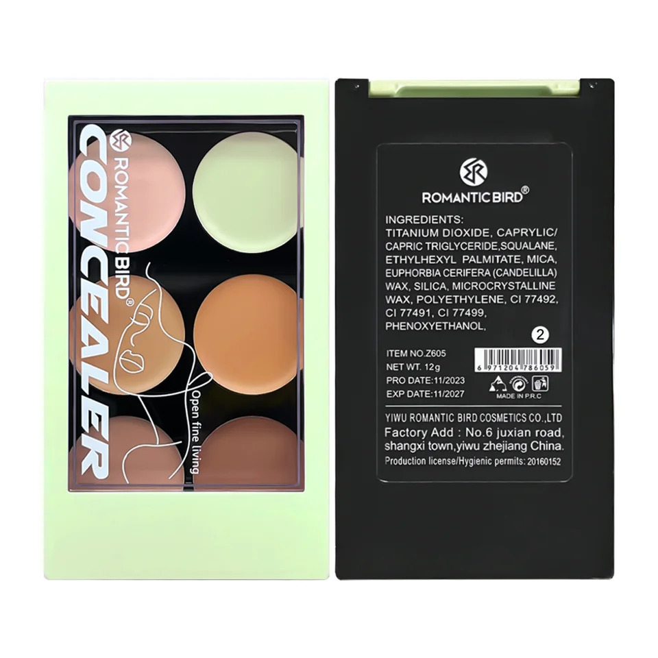 6-color concealer palette green concealer to adjust skin tone makeup base 250512