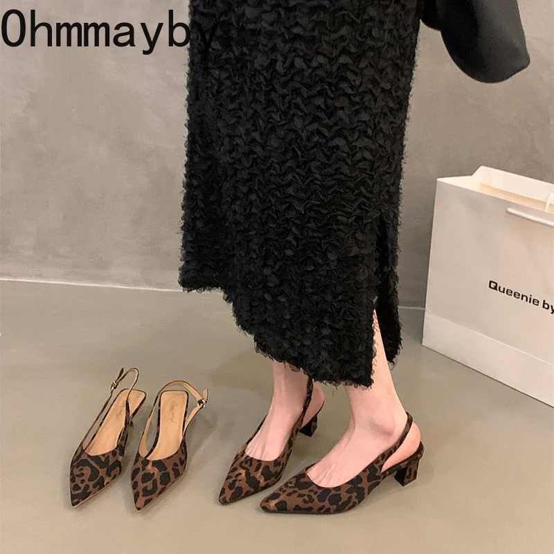 Summer Thick Heel Women Sandals Fashion Leopard Print Shoes Design Style Party Dress Sandals Shoes W250514