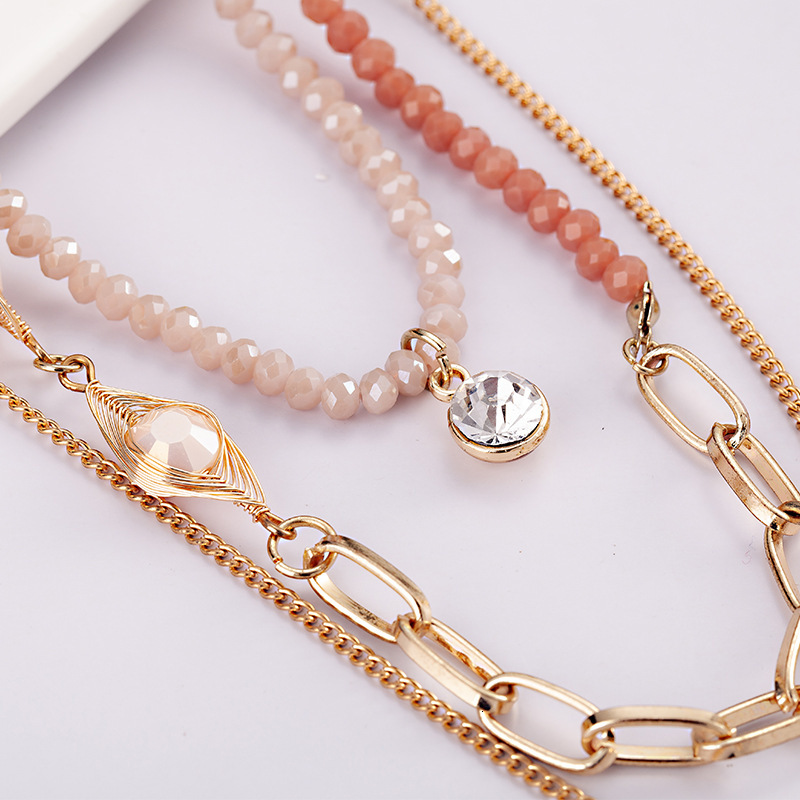 New crystal chain jewelry for direct sale Crystal alloy necklace