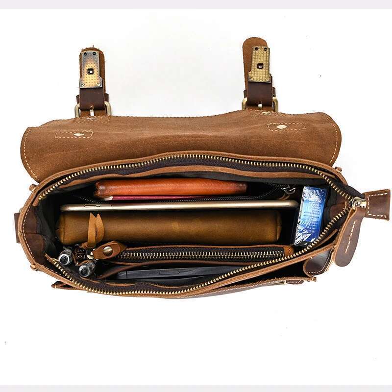 Luufan Crazy Horse Leather Men's Shoulder Vintage Messenger Men Male Small Travel Crossbody Bags Man Handbag Sling Bag