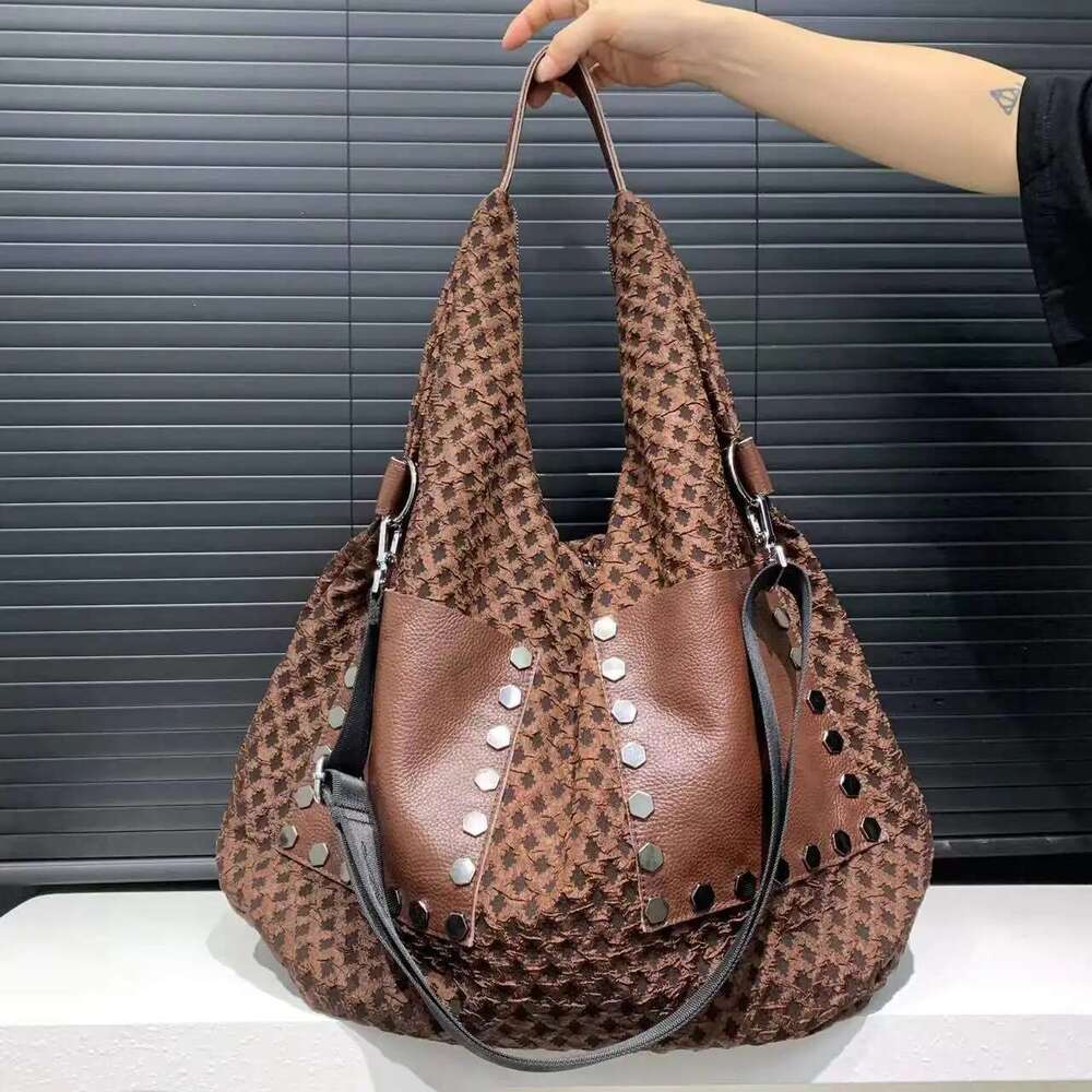 Women's fashion casual sports tote ing genuine leather large capacity commuter shoulder messenger bag