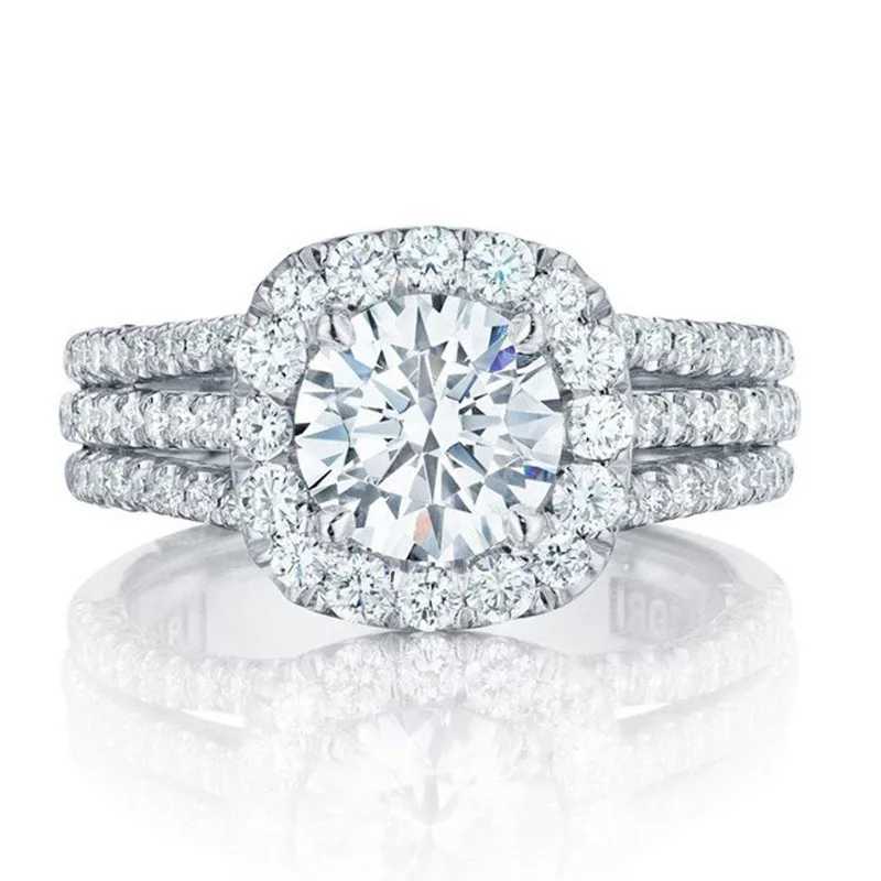 925 Sterling Silver Rings for Women AAA Cubic Zirconia Luxury Engagement Rings Fashion Wedding Party JewelryXJ250514