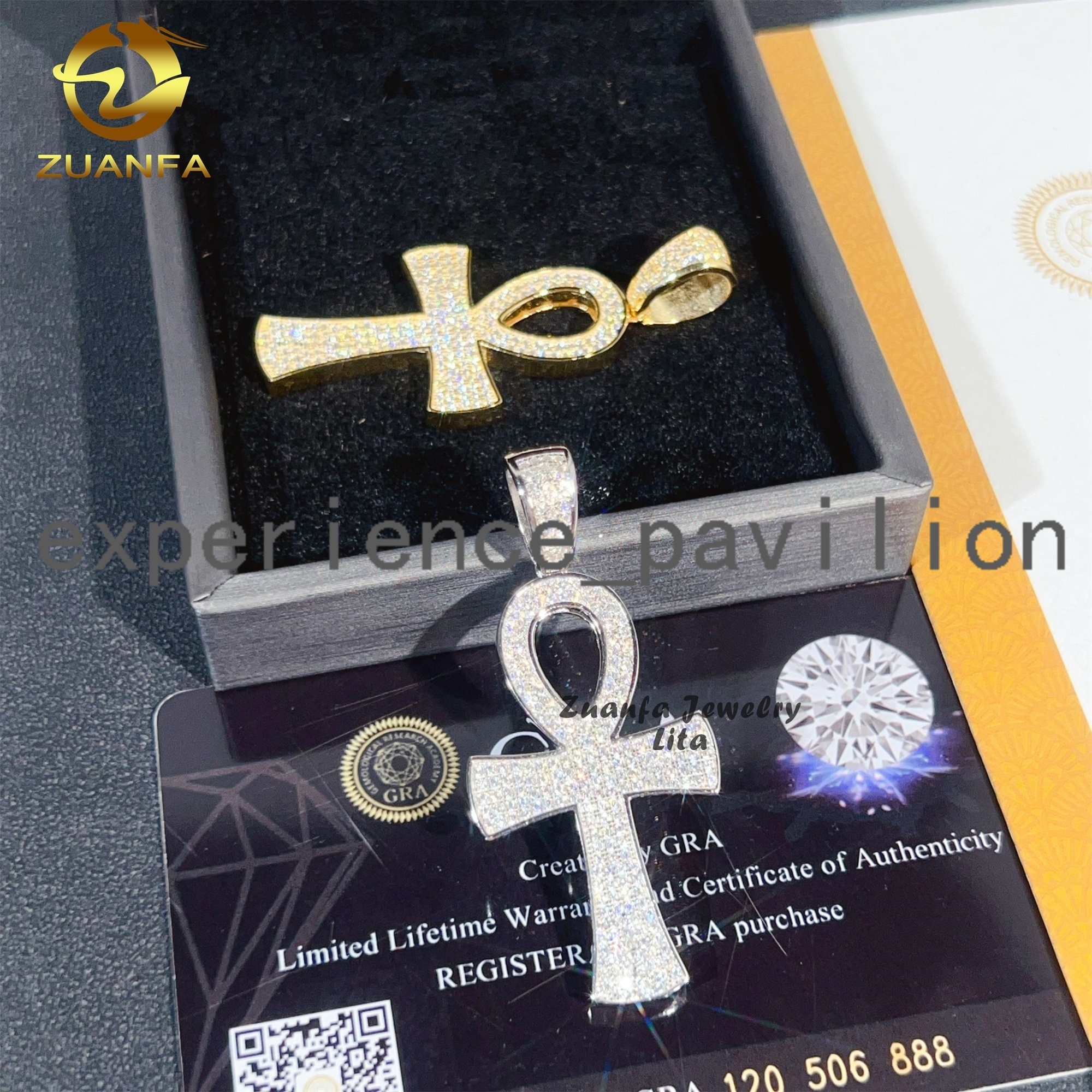 Hot Sale High Quality Low Price Hip Hop Mens Iced Out Diamond Silver 925 Cross Allah Moissanite Pendant