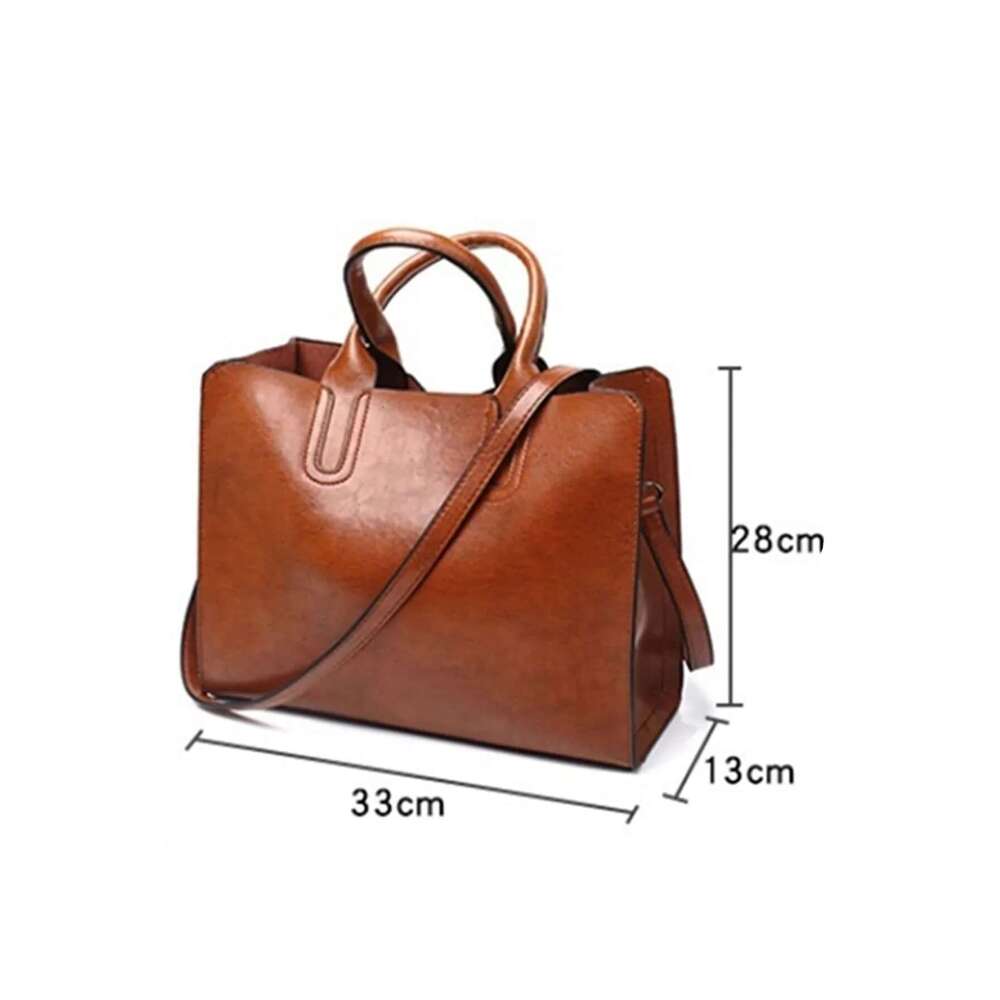 Women Handbags Tote Soft Pu Leather Retro Designer Large Capacity Casual Ladies Shoulder Crossbody Bag