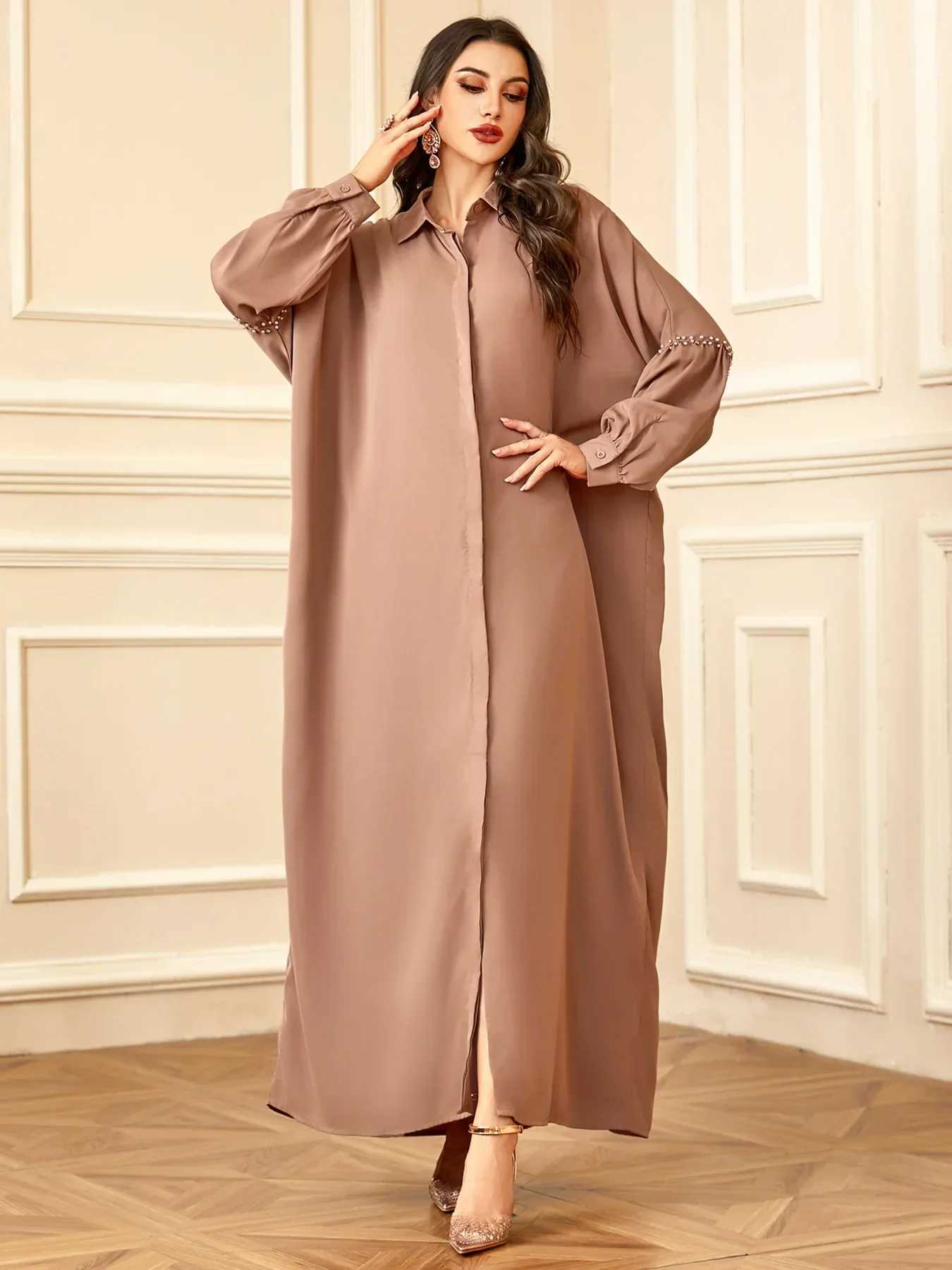 2025 Spting New Loose Maxi Dress Muslim Women Eid Ramadan Kaftan Turkey Robe Ramadan Abaya Dubai Caftan Islam Jalabiya Vestidos X250514