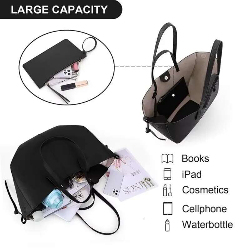 Women's Handbag, Synthetic Leather Shoulder Large Capacity Tote Bag, Shopping Bag Bags