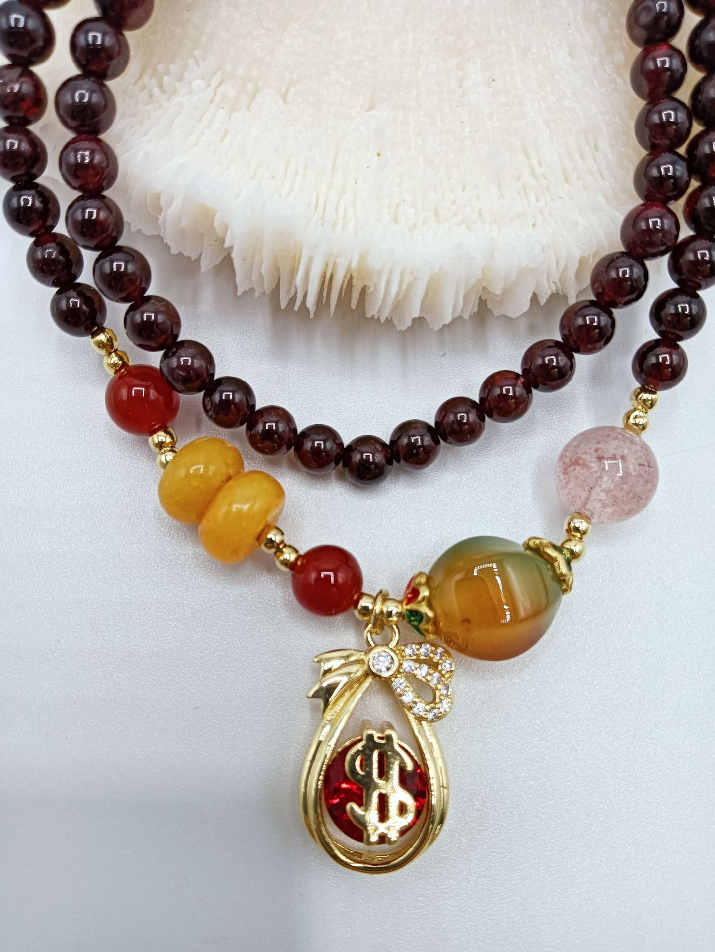 New Garnet Women with Multi Loop Bracelet Design, Agate Copper Pick Birthday Gift for Girlfriend and Best Friend