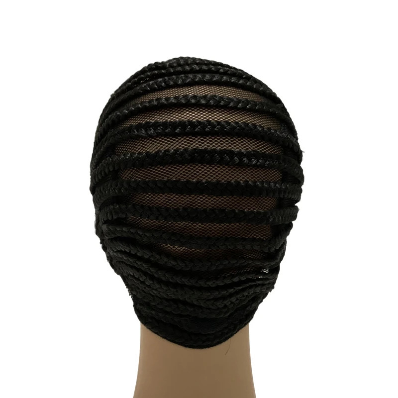 Braided Wig Cap For Crochet Hair Braids Breathable Cornrow Cap for Easier Sew in Weave Hair Glueless Black Cornrow Crochet Wig C 250513